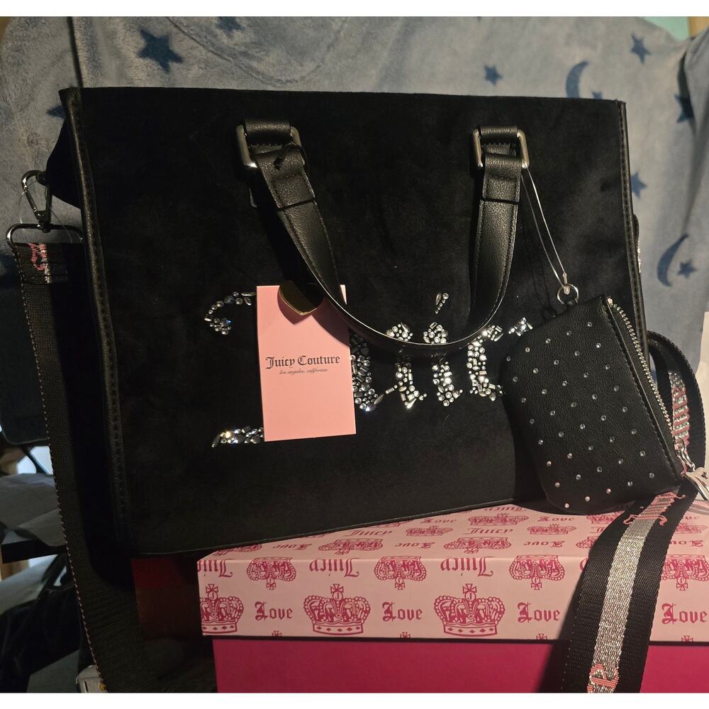 Juicy Couture All That Glitters Black Tote